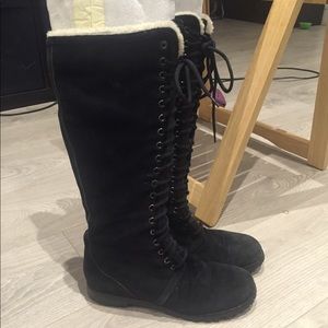 Cole Haan Nike Air Waterproof Suede Zip Lace Boot